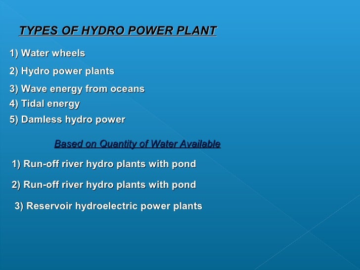 hydraulic power plant ppt
